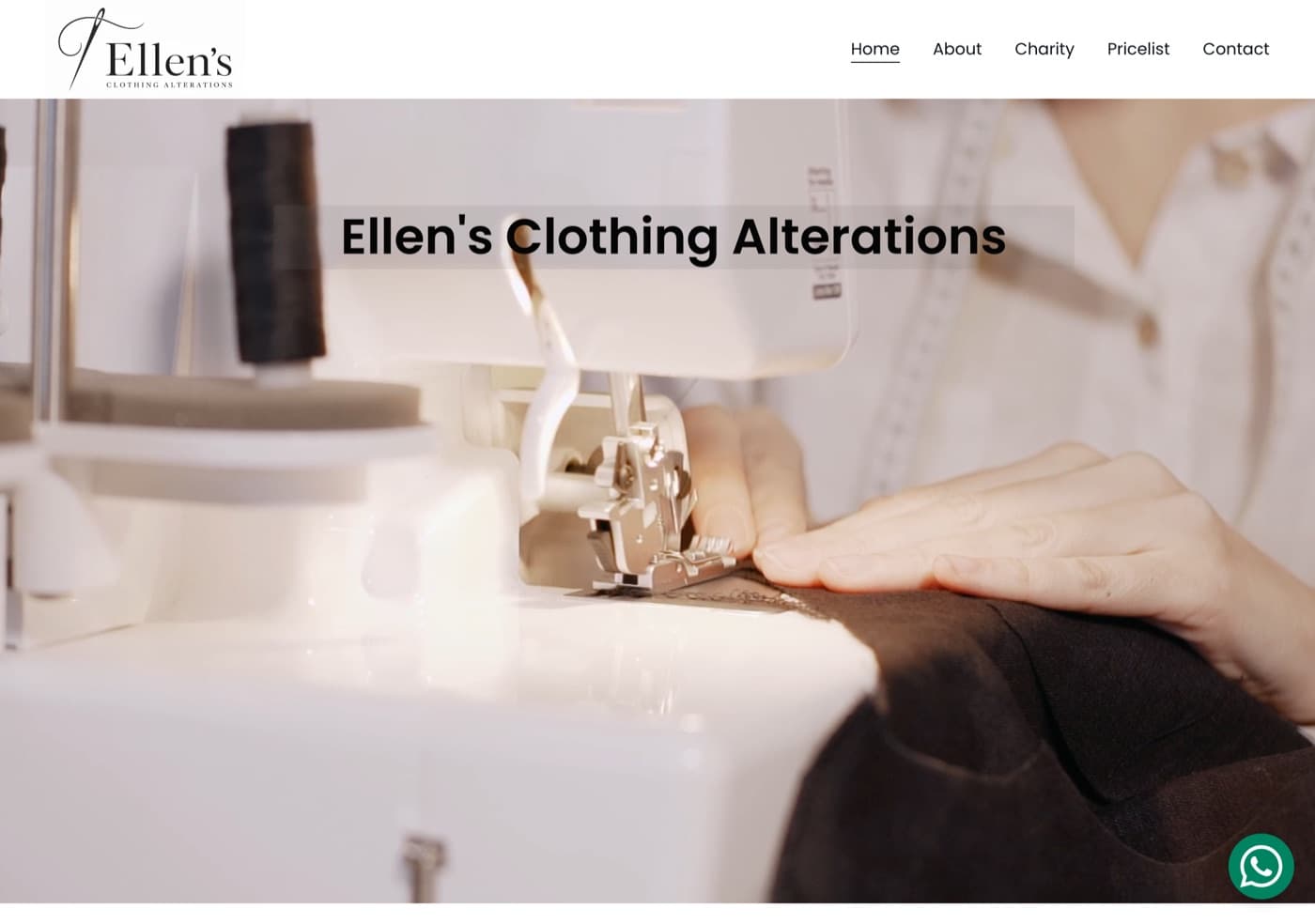 Ellen's Clothing Alterations website, built by Luma Digital Marketing